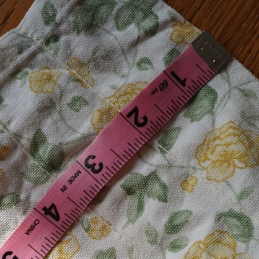 1 Set Waverly Garden Room Floral Yellow Tier Curtains 58